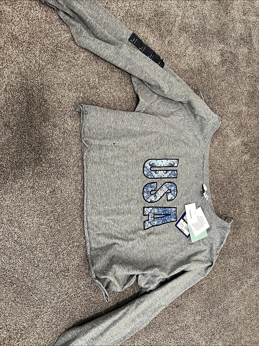 KARL LAGERFELD Gray Logo Sweatshirt NWT
